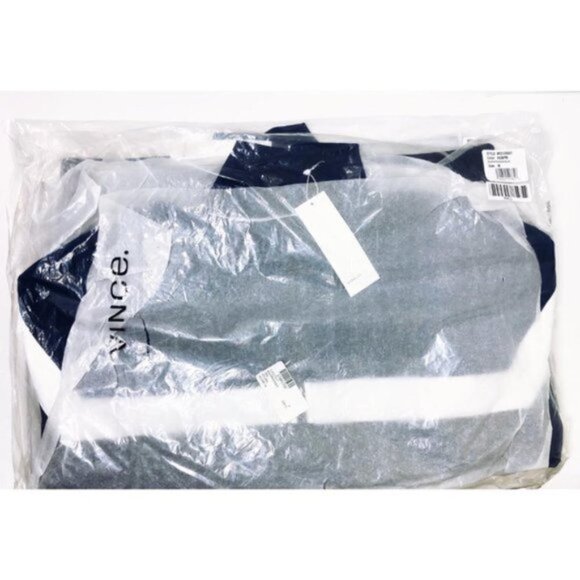 Vince Mens Black Blue Full Zip Collared Pockets Light Track Jackets Sz M New - Picture 5 of 9